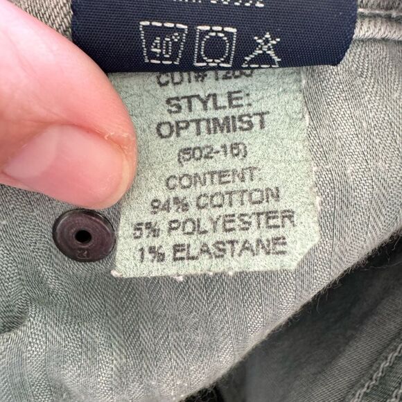 Principle Denim Innovators Optimist Teal Frayed  Straight Cropped Jeans Size 28 - Picture 5 of 8